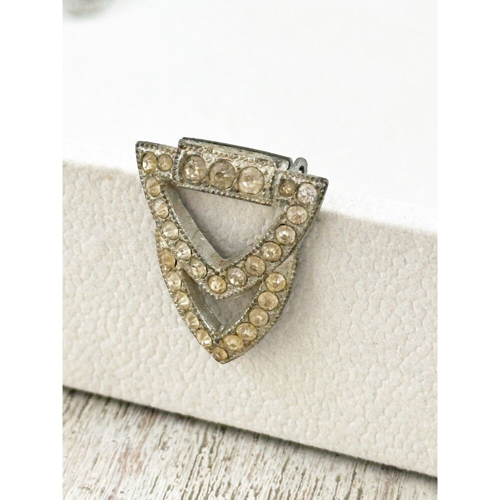 Vintage Art Deco Rhinestone Dress Clip Fur Clip Old Money Chateaucore